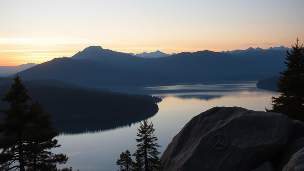 tranquil mountain landscape view