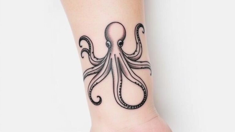 unique octopus minimal tattoos