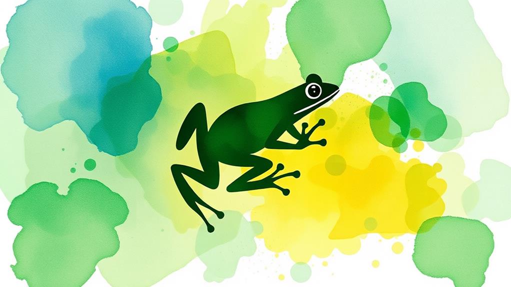 watercolor frog artistry splash