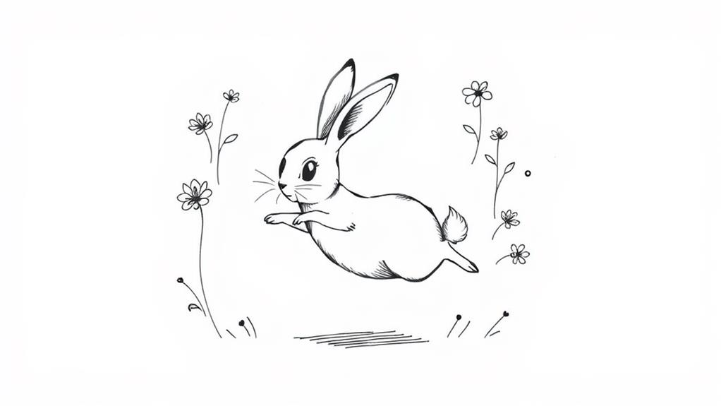 whimsical bunny artwork design