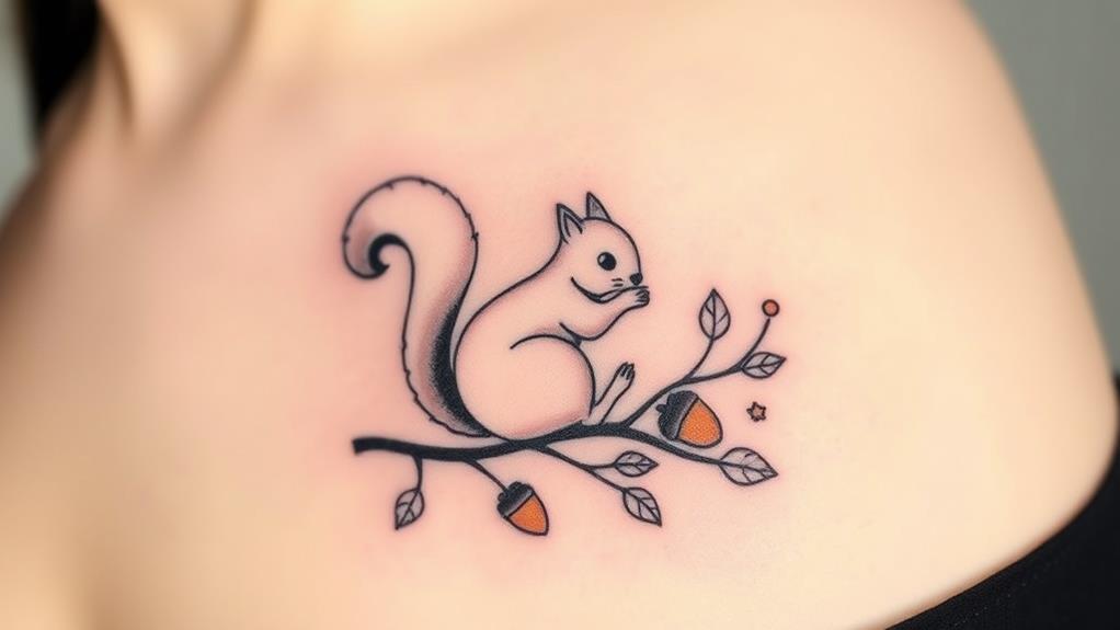 wildlife themed squirrel inkings