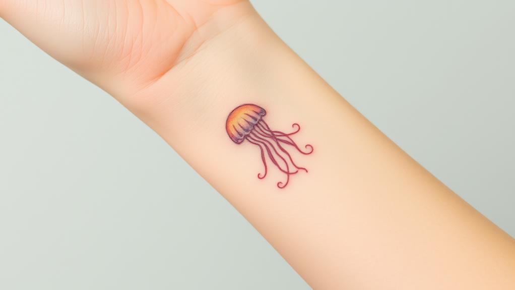 wrist adorned with jellyfish