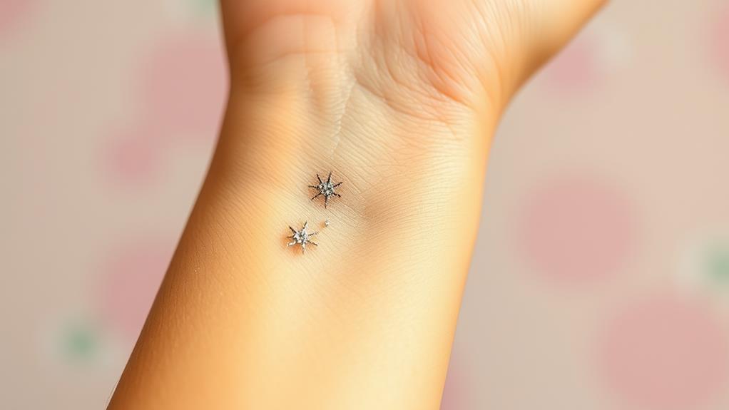 wrist adorned with starburst