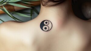 yin yang minimalist tattoo designs