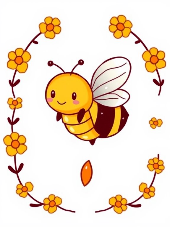 adorable cartoon bee design