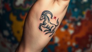 ambitious capricorn tattoo designs