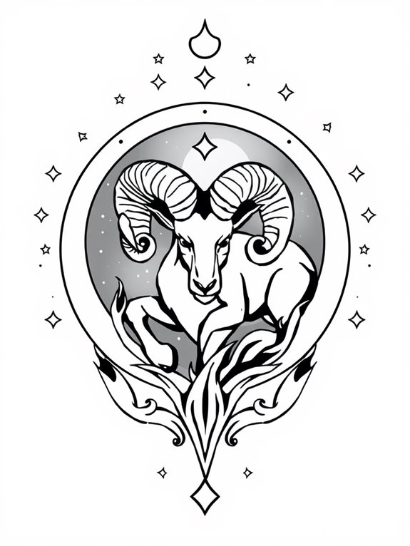 aries celestial symbolism depicted