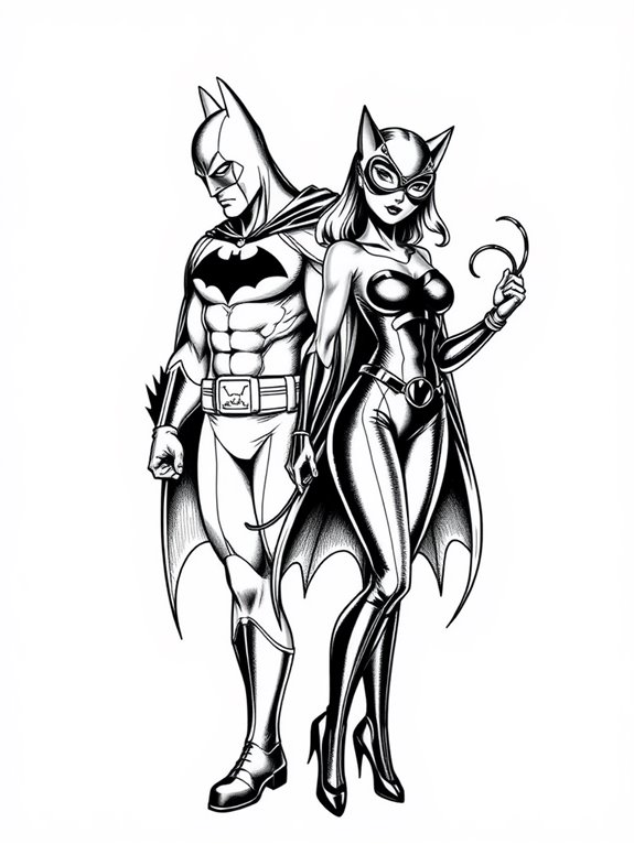 batman and catwoman ink