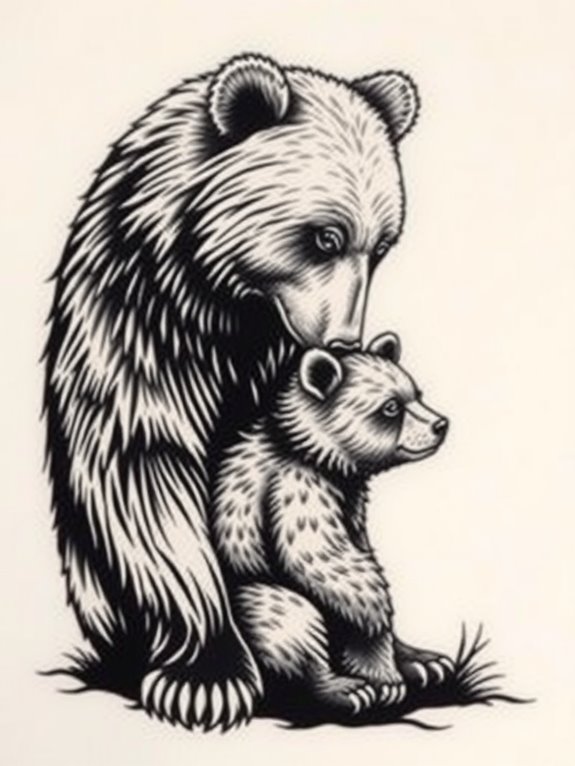 bear and cub designs