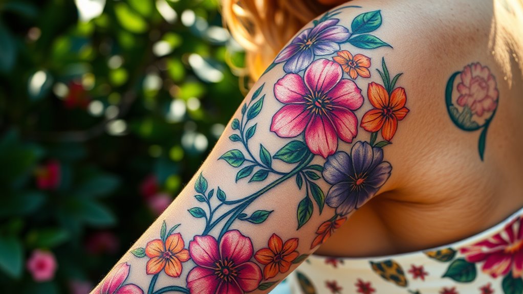 15 Gorgeous Flower Sleeve Tattoos for Women That Bloom With Beauty!