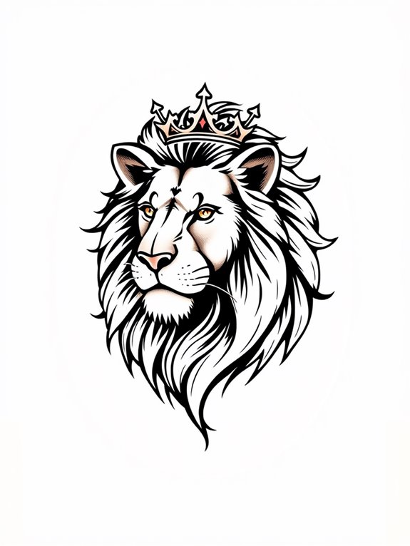 bold lion tattoo design