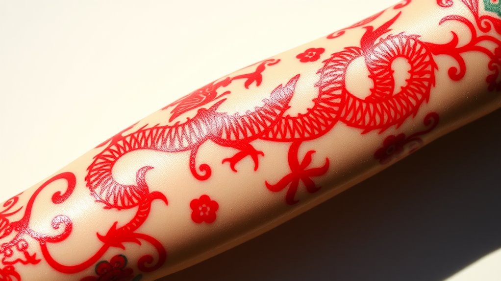 bold red attention seeking tattoos