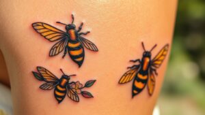 buzzing honey bee tattoos