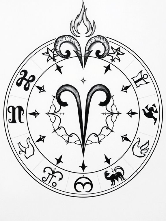 celestial artistic zodiac design