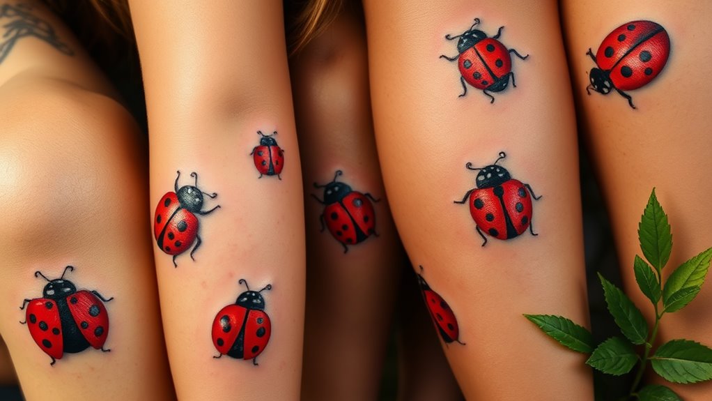 charming ladybug tattoo designs