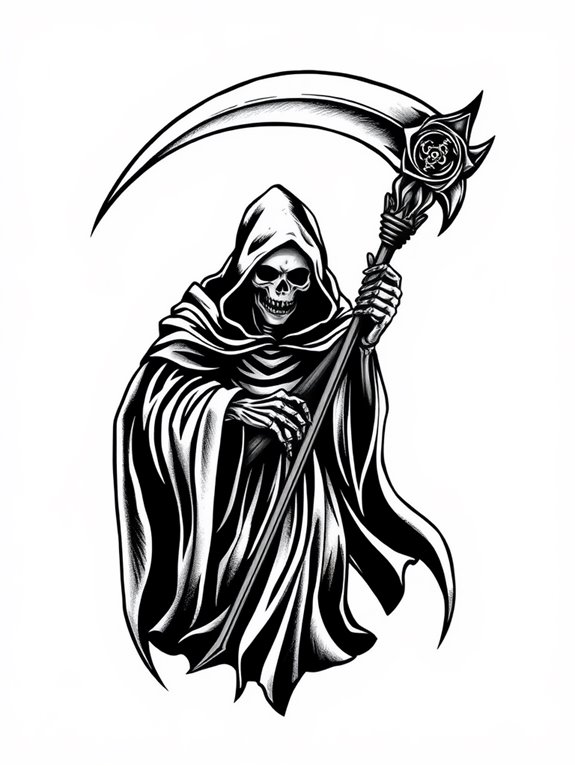 classic grim reaper imagery
