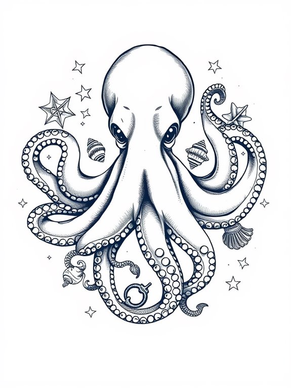 classic octopus art piece
