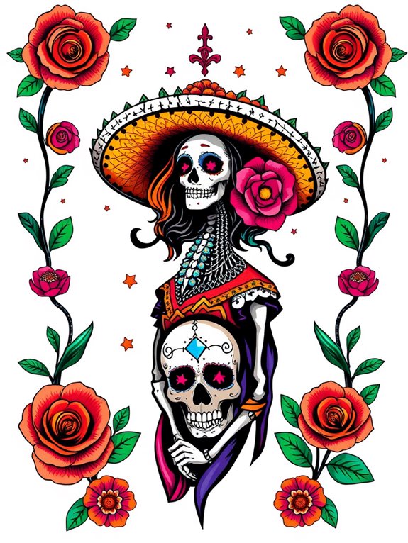 colorful day of the dead