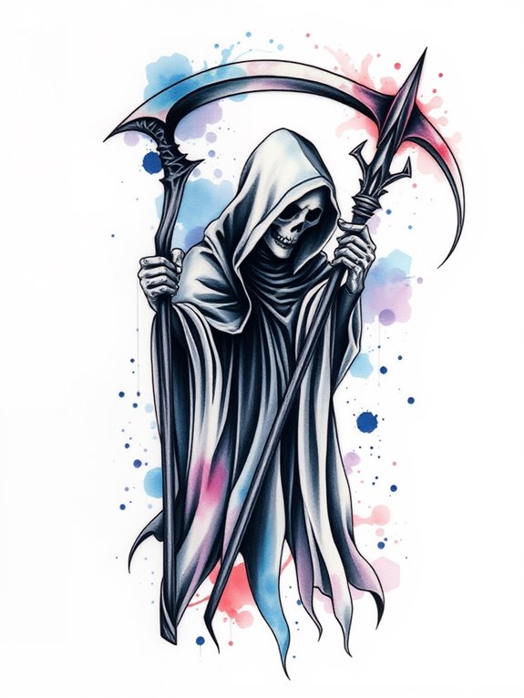 colorful death themed artwork