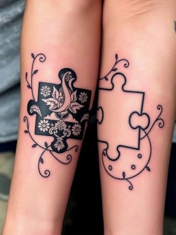 connected interlocking shapes