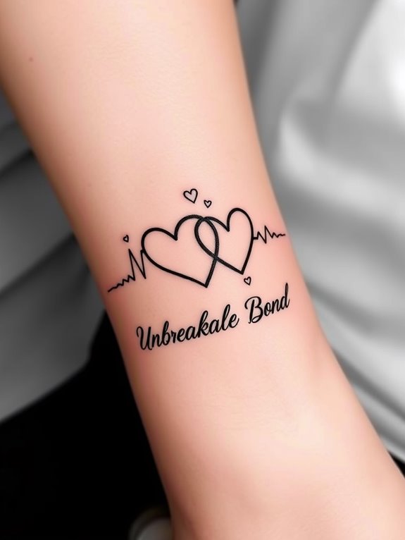 connected through heartbeat tattoos