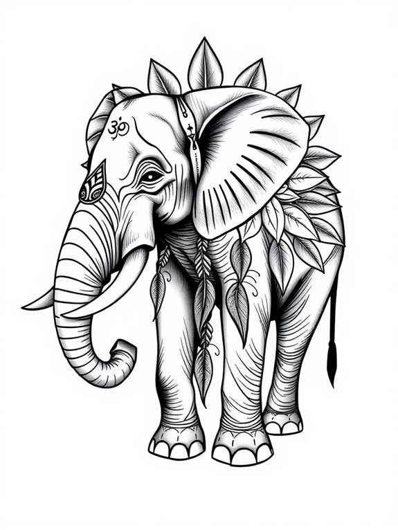 culturally symbolic elephant tattoo