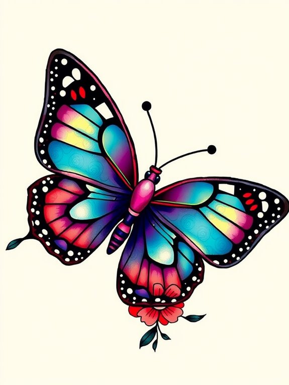 daring bold butterfly tattoos