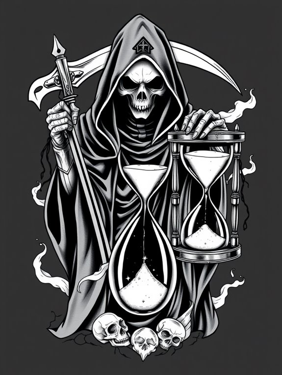 death s timekeeper ink design