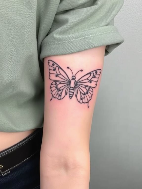 delicate butterfly ink designs