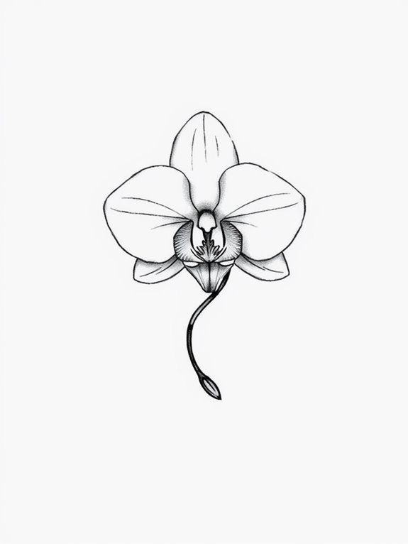 delicate small orchid design