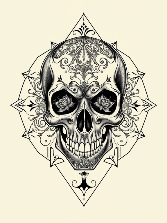 detailed and elaborate skulls