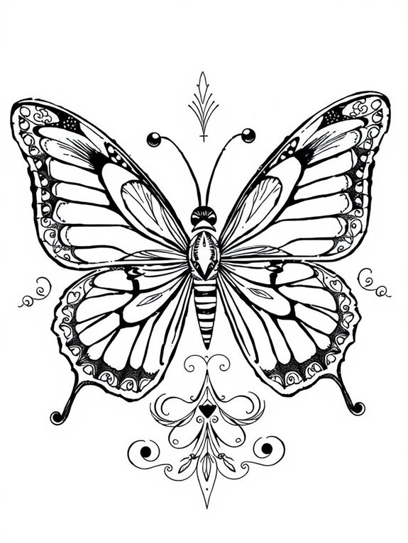 detailed butterfly artistry