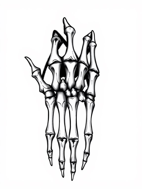 detailed skeletal anatomy representation