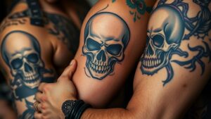 edgy skull tattoo designs