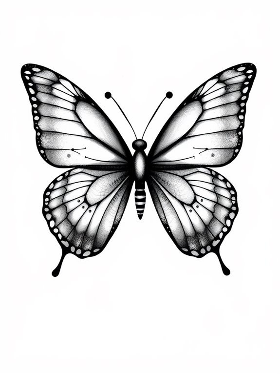 elegant butterfly tattoo designs