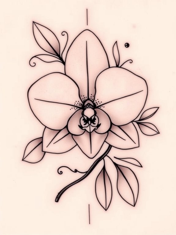 elegant floral body art