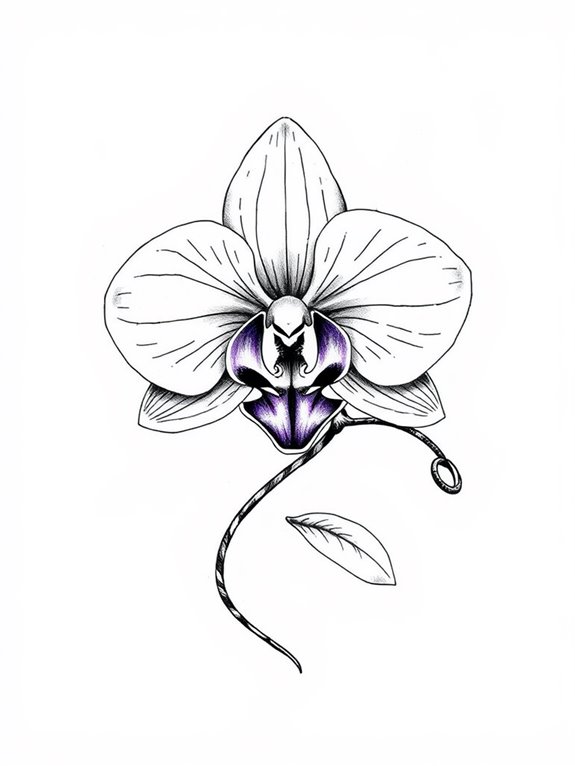 elegant floral symbolism inked