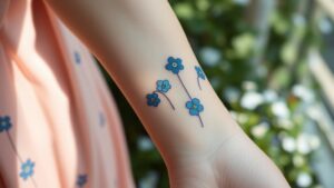 elegant forget me not tattoos