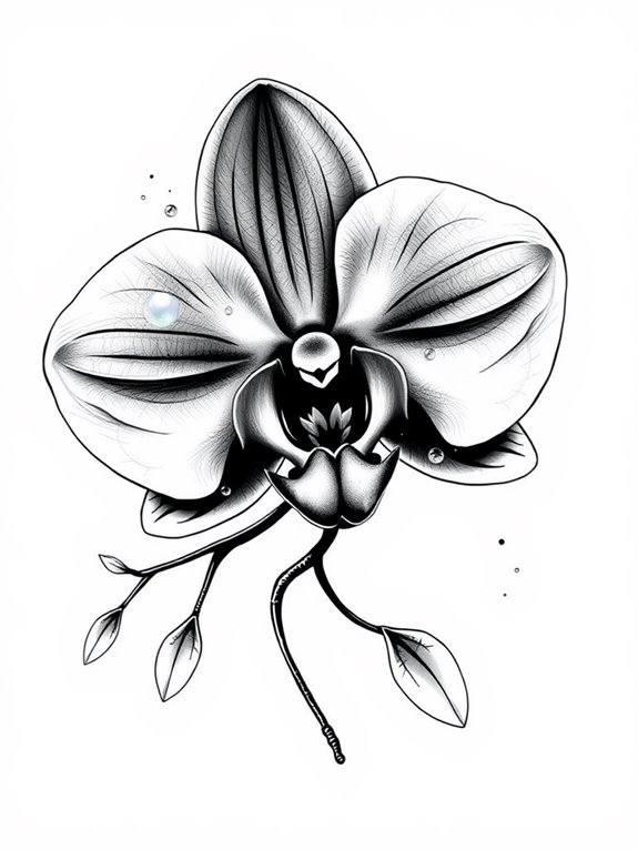 elegant monochrome floral design