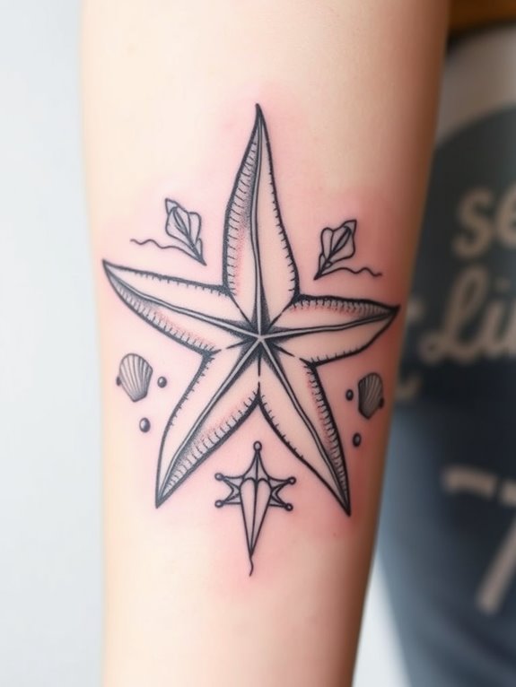 elegant starfish design motifs