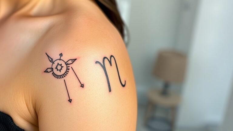 elegant virgo tattoo designs