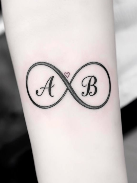 endless love initials design