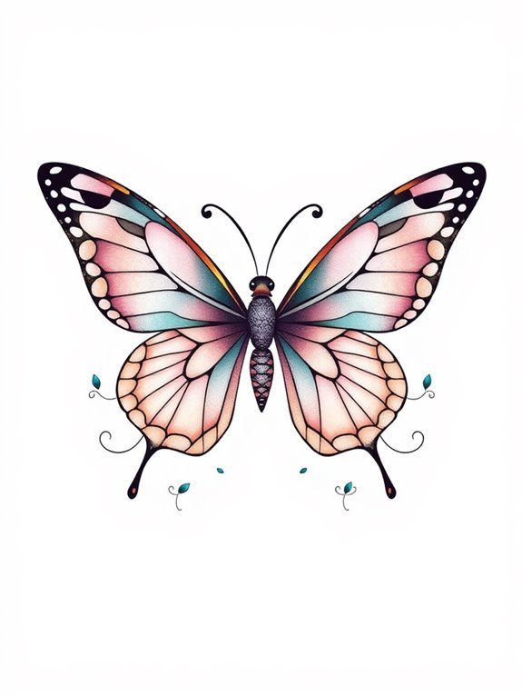 feminine butterfly tattoo designs