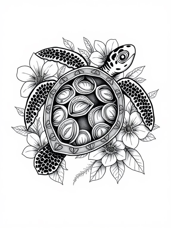 floral accented majestic turtle