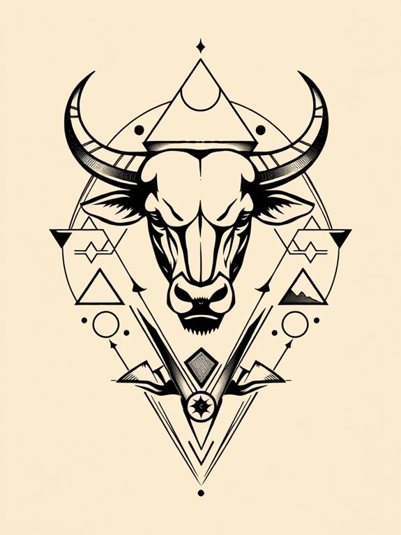 geometric taurus design elements