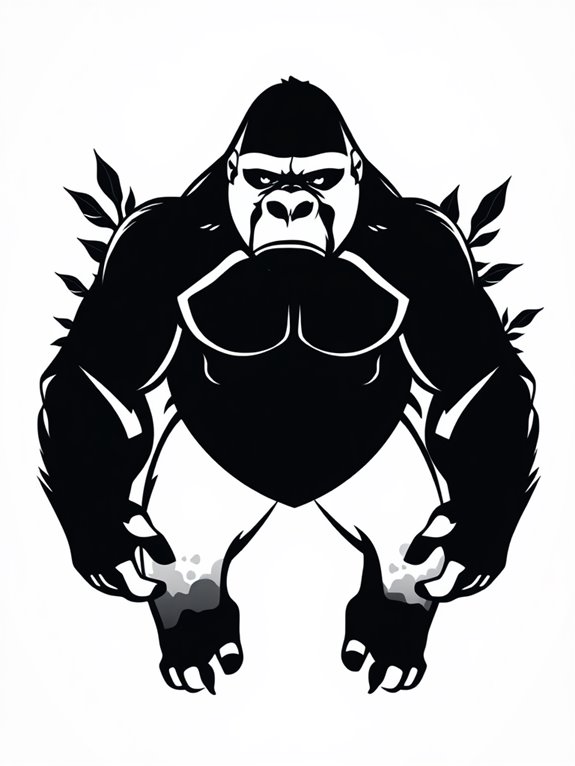 gorilla silhouette body art