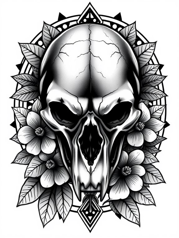gorilla skull ink design