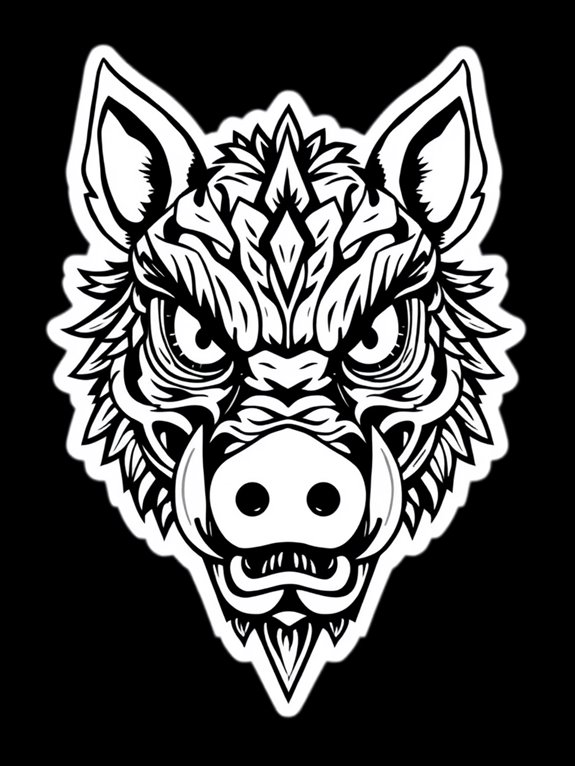 inosuke s boar mask tattoo