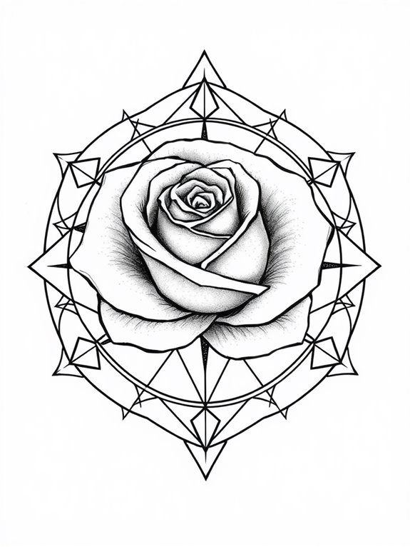 intricate floral geometric design