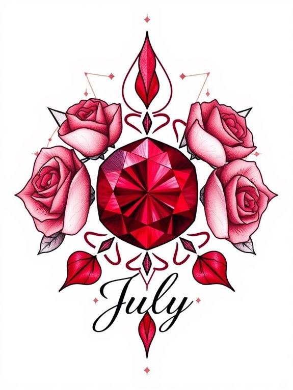 july s vibrant ruby glow